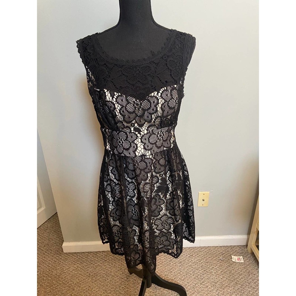 Black and Cream B. Darlin Cocktail Dress